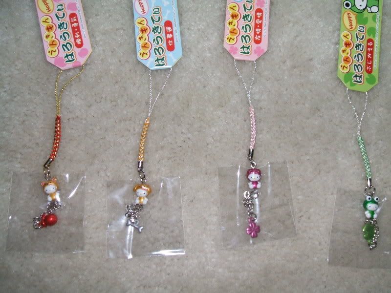 Hello Kitty Cell Phone Charms (frog, pig, dog, bear) : $7.00 each shipped in 