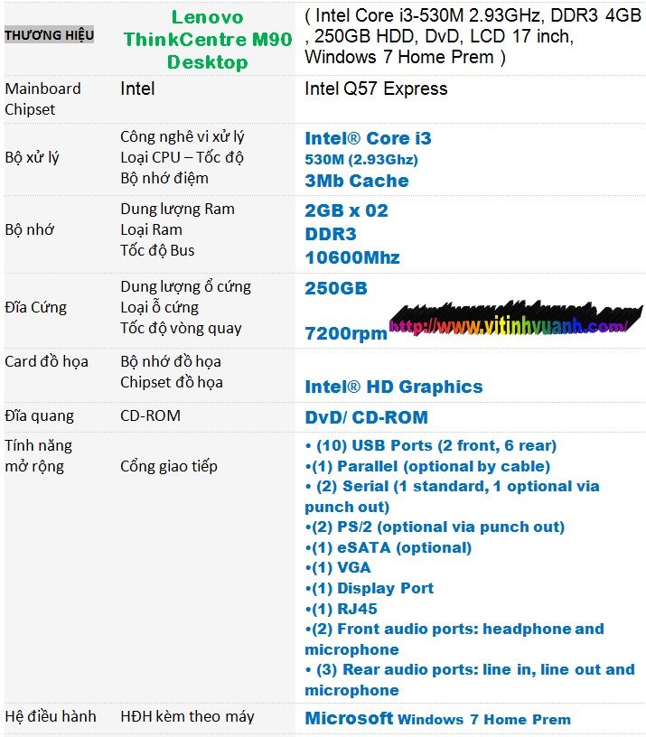 Lenovo ThinkCentre M90 Desktop - i3 - 1