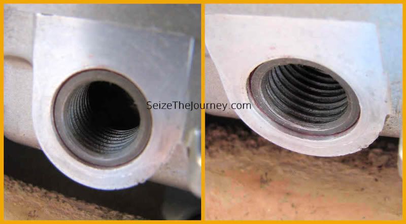 Honda civic oil drain plug repair #3