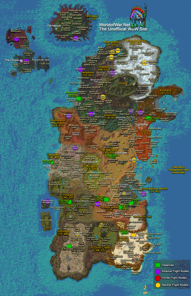 World+of+warcraft+map+outland