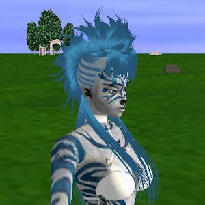 SC Turquoise Mohawk hair