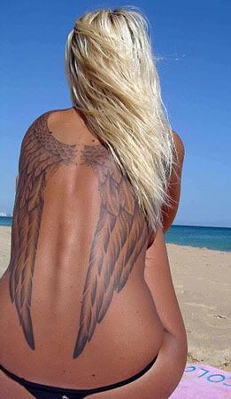 Pink Wings Tattoo