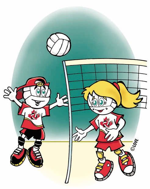 volleyball cartoon mien