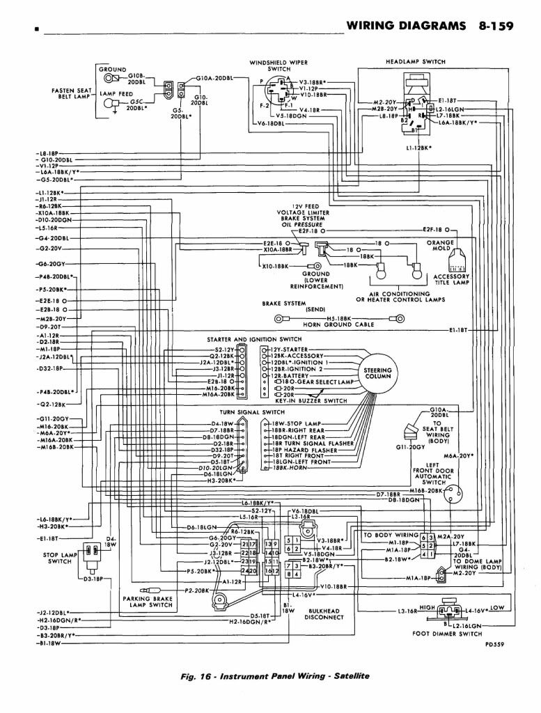 72 standard dash wiring diagram - 1971 - 1974 Mopars