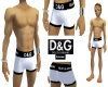 D&G Boxers (White/Black)