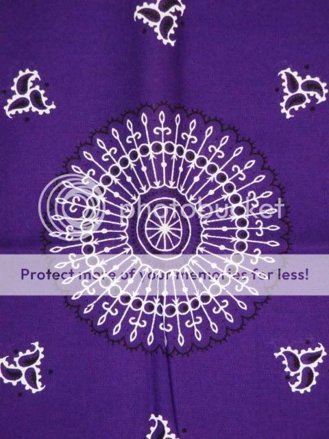 New Pattern Purple Cotton Head Bandana Scarf Wrap t151  