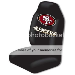 San Francisco SF 49ers Bucket Seat Cover NFL Single Slips On