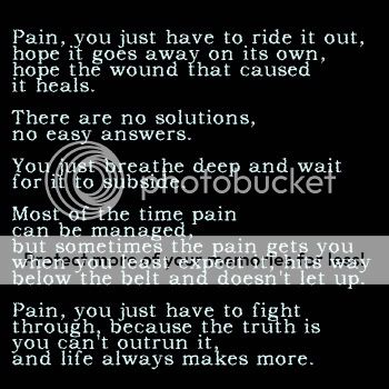 Go out hope. Pain Pain go away.